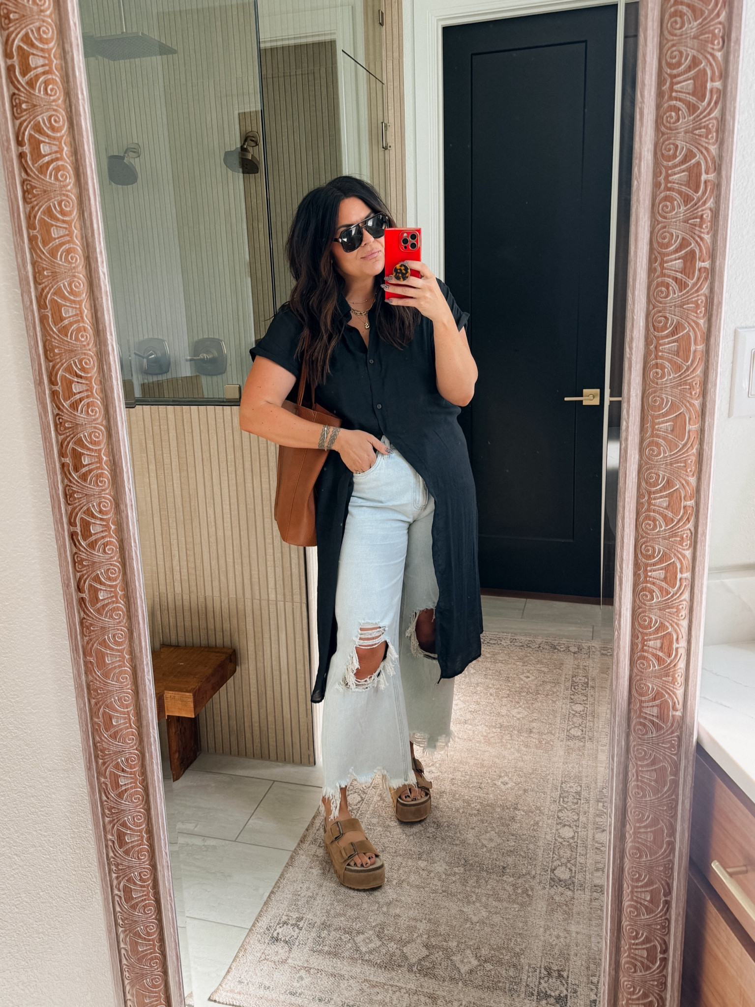 Boho Chic. This top/dress is a swim coverup!
Top/Dress: XL
crop flare jeans: 32/14
Platform sandals: TTS

#LTKFindsUnder100 #LTKFindsUnder50 #LTKStyleTip