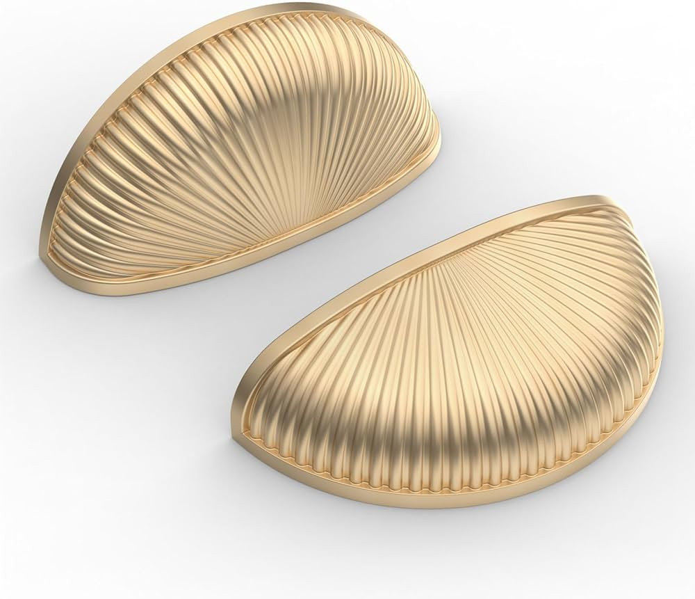 Asidrama 10 Pack 3 Inch(76mm) Brushed Brass Kitchen Cabinet Handles, Bin Cup Cabinet Pulls Gold K... | Amazon (US)