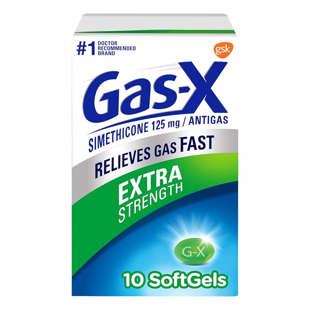 Gas-X Extra Strength Gas Relief Softgels with Simethicone 125 mg - 10 Count | Amazon (US)