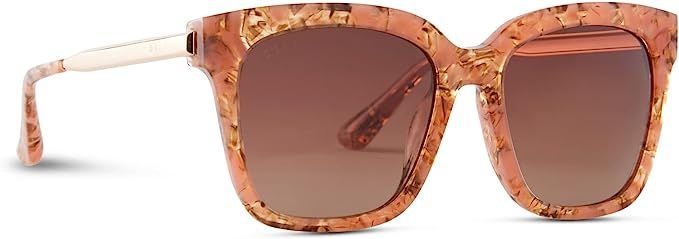 DIFF Bella Designer Square Oversized Sunglasses for Women, Tortoise Colors | Amazon (US)