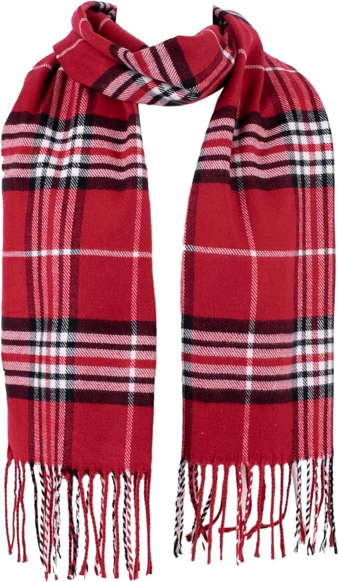 Hat To Socks Super Soft Classic Check Plaid Winter Scarf for Men and Women - Warm and Stylish | Amazon (US)