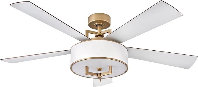 Hinkley Hampton 56" Indoor Smart Ceiling Fan with Remote - Integrated LED Lighting, Linen Drum Sh... | Amazon (US)