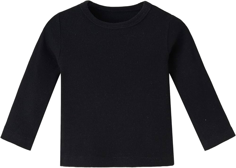 Baby Long Sleeve Shirts Infant Toddler Tshirt Ribbed Undershirts for Girls Boys Clothes 6 Months-... | Amazon (US)