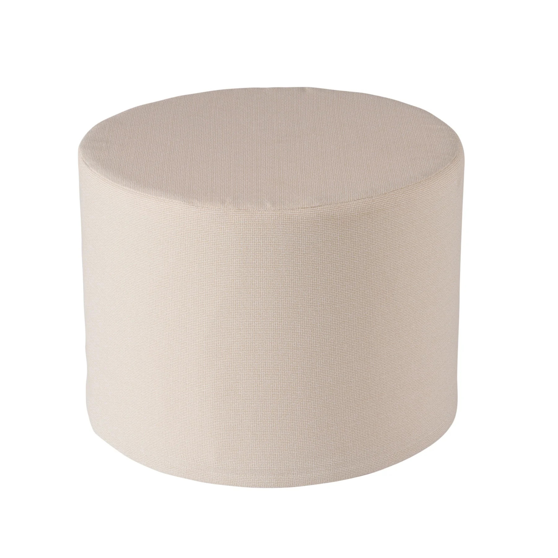 Better Homes & Gardens 20" Round Outdoor Pouf Ottoman, 1-Piece, Beige | Walmart (US)