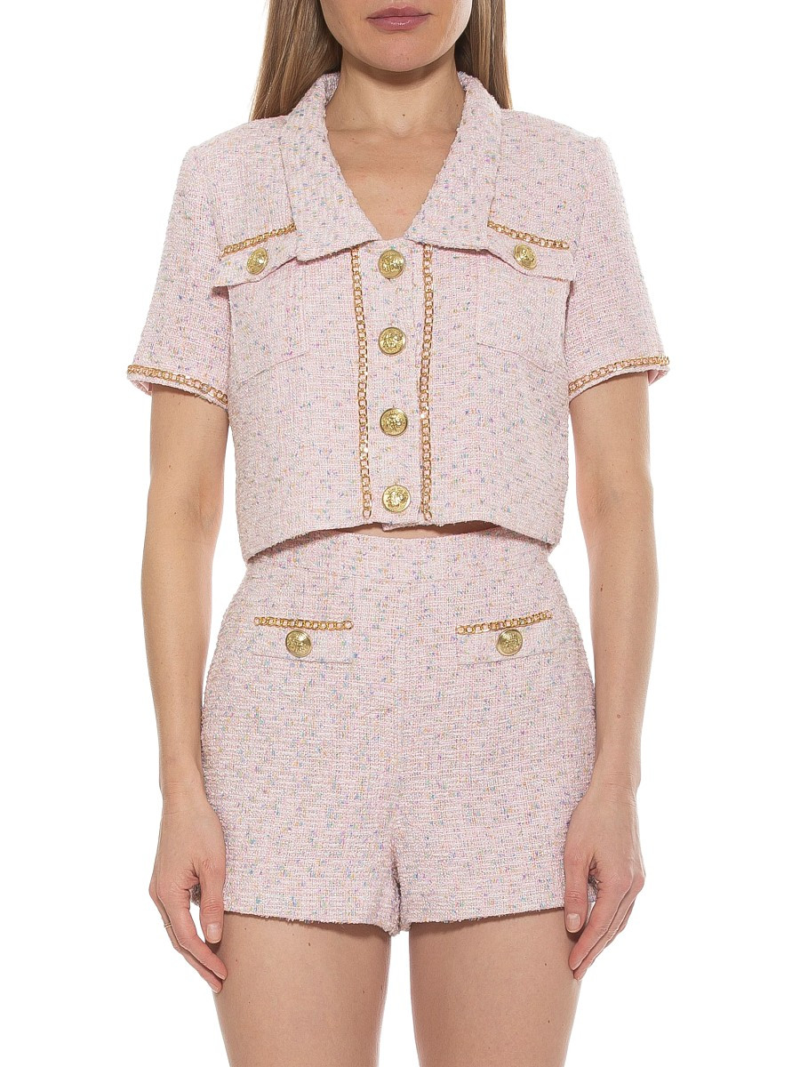 Alexia Admor Women's Selena Cropped Tweed Jacket - Pink - Size 10 | Saks Fifth Avenue OFF 5TH