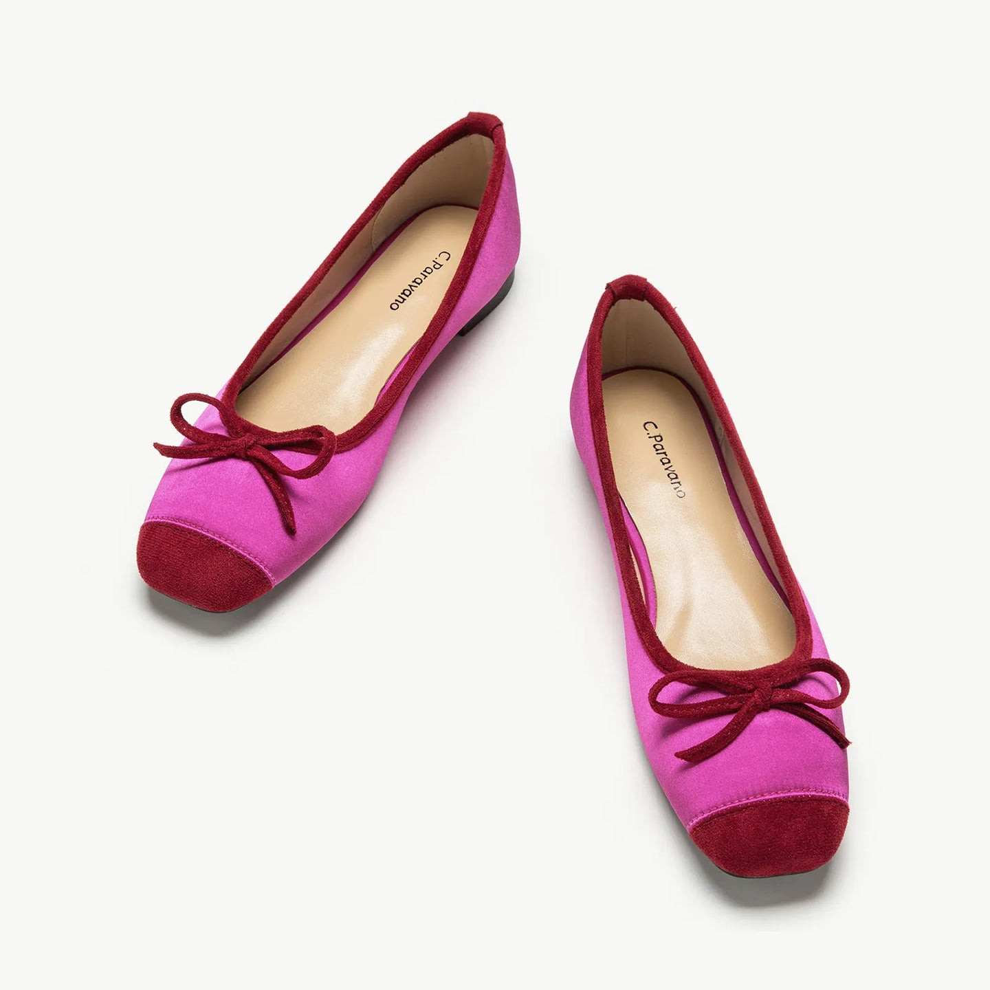 Cap-Toe Silk Ballet Flats (Elena) | C.Paravano | cparavano