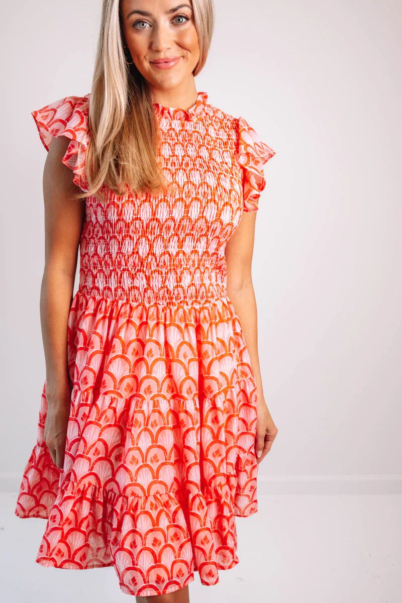 The Scarlette Ruched Dress - Peach | The Impeccable Pig