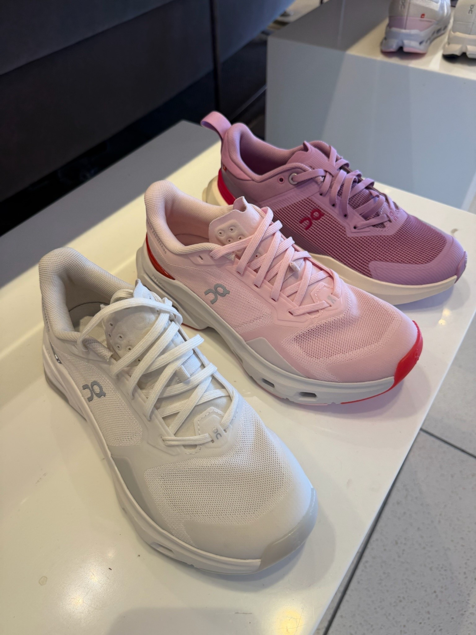 Cloudpulse 2 training shoes, gym shoes, gym sneakers, pink sneakers, on sneakers.

#LTKOver40