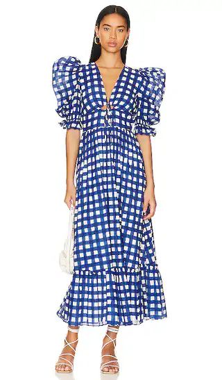 Cleobella Morina Ankle Dress in Blue. - size S (also in XS) | Revolve Clothing (Global)