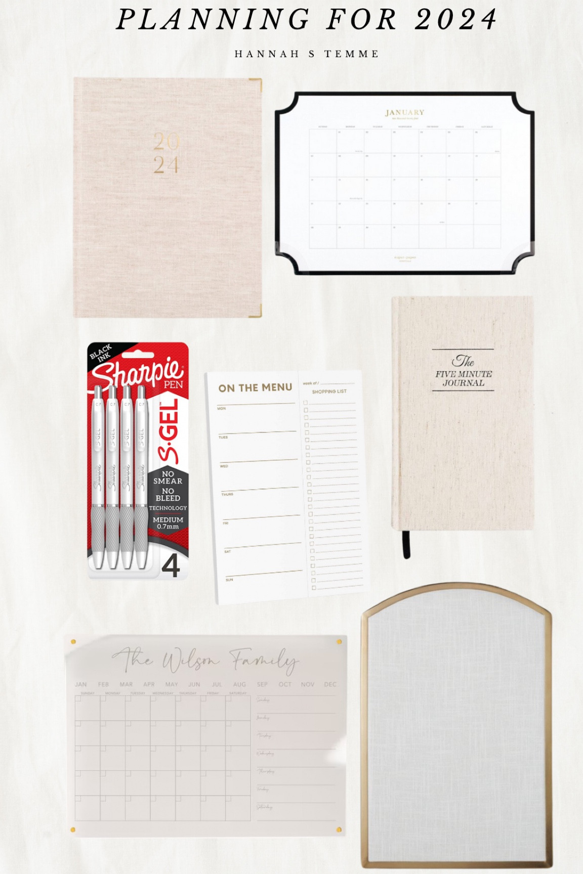 Get organized in 2024 with these items! 

2024 planner // 2024 agenda // acrylic calendar // menu // five minute journal

#LTKfindsunder50 #LTKhome #LTKfamily