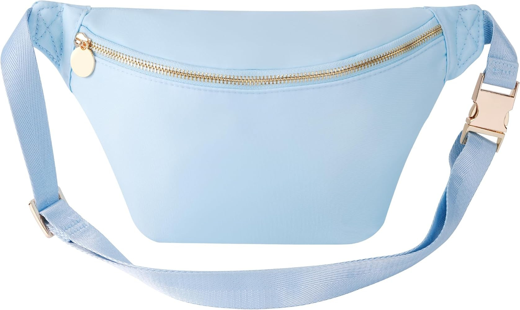 Belt Bag Crossbody Stadium Concert Bag for Women Water-Resistant Nylon Waist Pack (Light Blue) | Amazon (US)