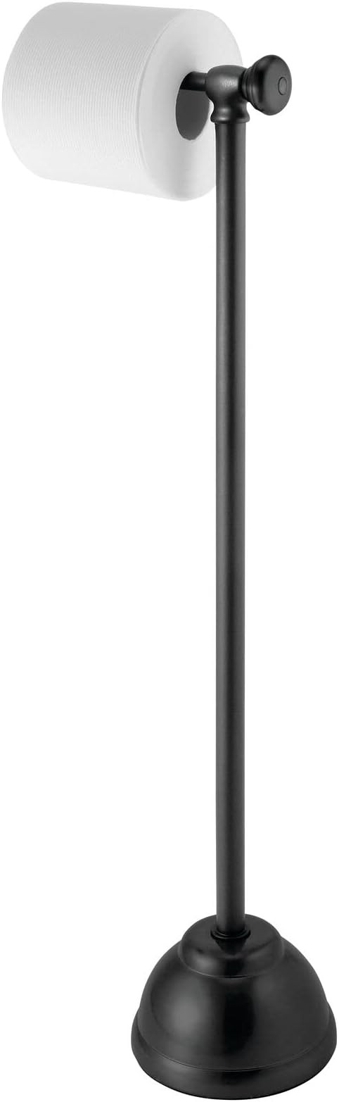 mDesign Decorative Metal Toilet Paper Holder Stand and Dispenser for Bathroom and Powder Room - H... | Amazon (US)