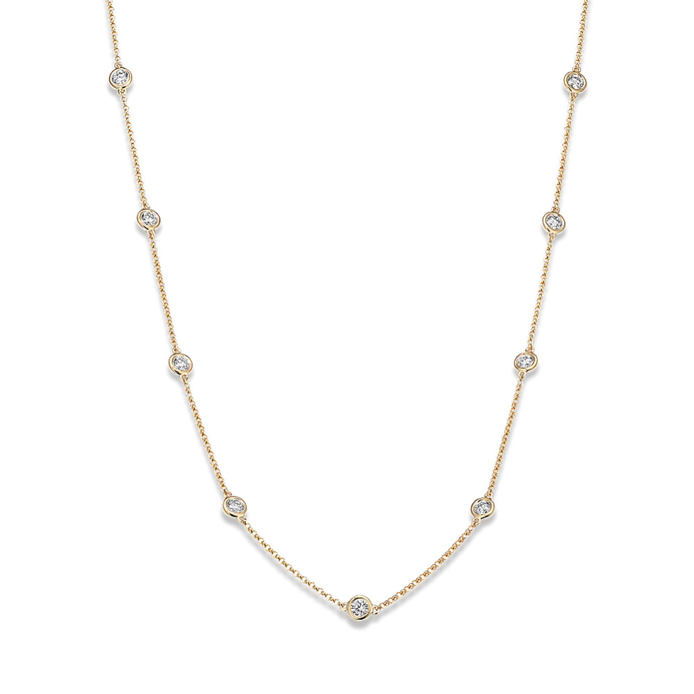 1 tcw Lab-Grown Diamond Station Necklace | Shane Co