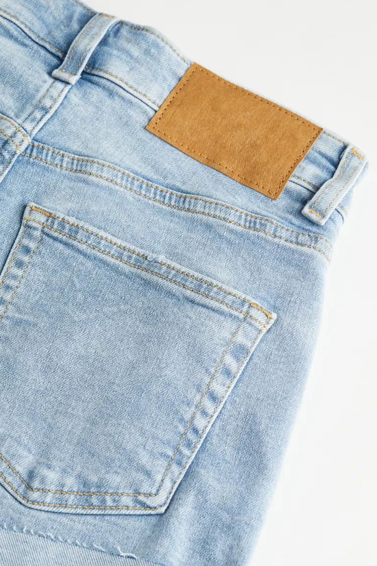 Slim Regular Denim Shorts - Light denim blue - Ladies | H&M US | H&M (US + CA)