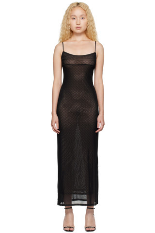 Miaou - Black Thais Midi Dress | SSENSE