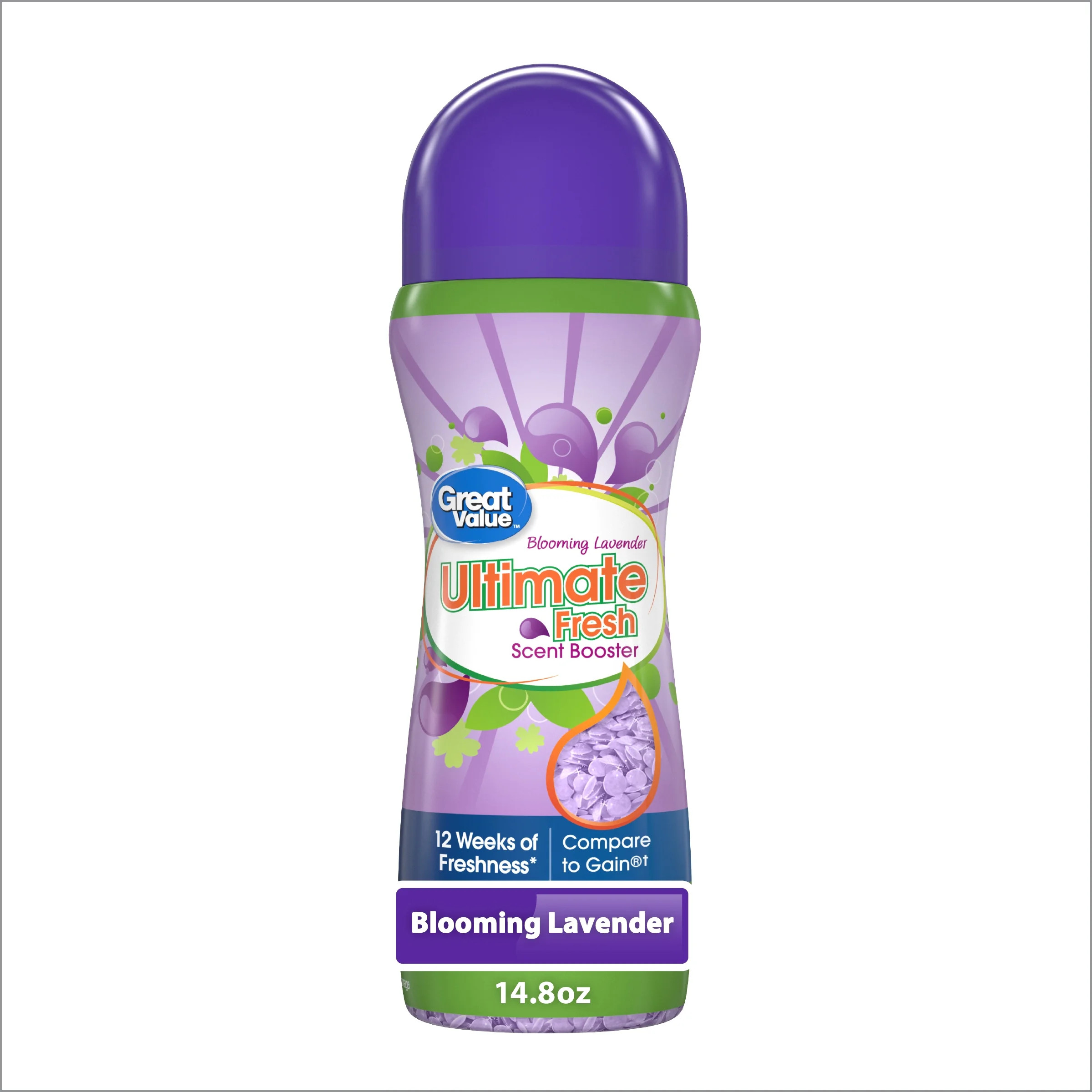 Great Value Ultimate Fresh In-Wash Laundry Scent Booster Beads, Blooming Lavender, 14.8 Oz | Walmart (US)