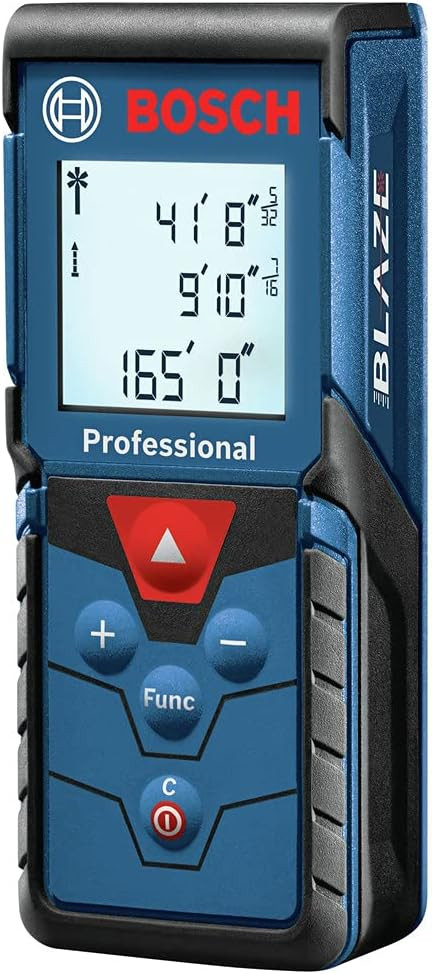 Bosch Blaze Pro GLM165-40 165ft Laser Distance Measure with Color Backlit Display | Amazon (US)