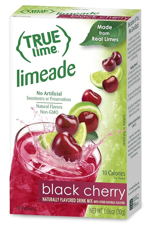 TRUE LIME Black Cherry Limeade Drink Mix (10 Packets) | Made from Real Limes | No Preservatives, ... | Amazon (US)