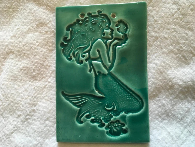 Turquoise Little Mermaid Tile - Etsy | Etsy (Global)
