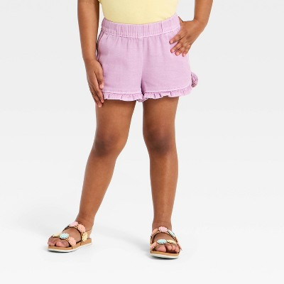 Toddler Girls' Twill Shorts - Cat & Jack™ Purple 5T | Target