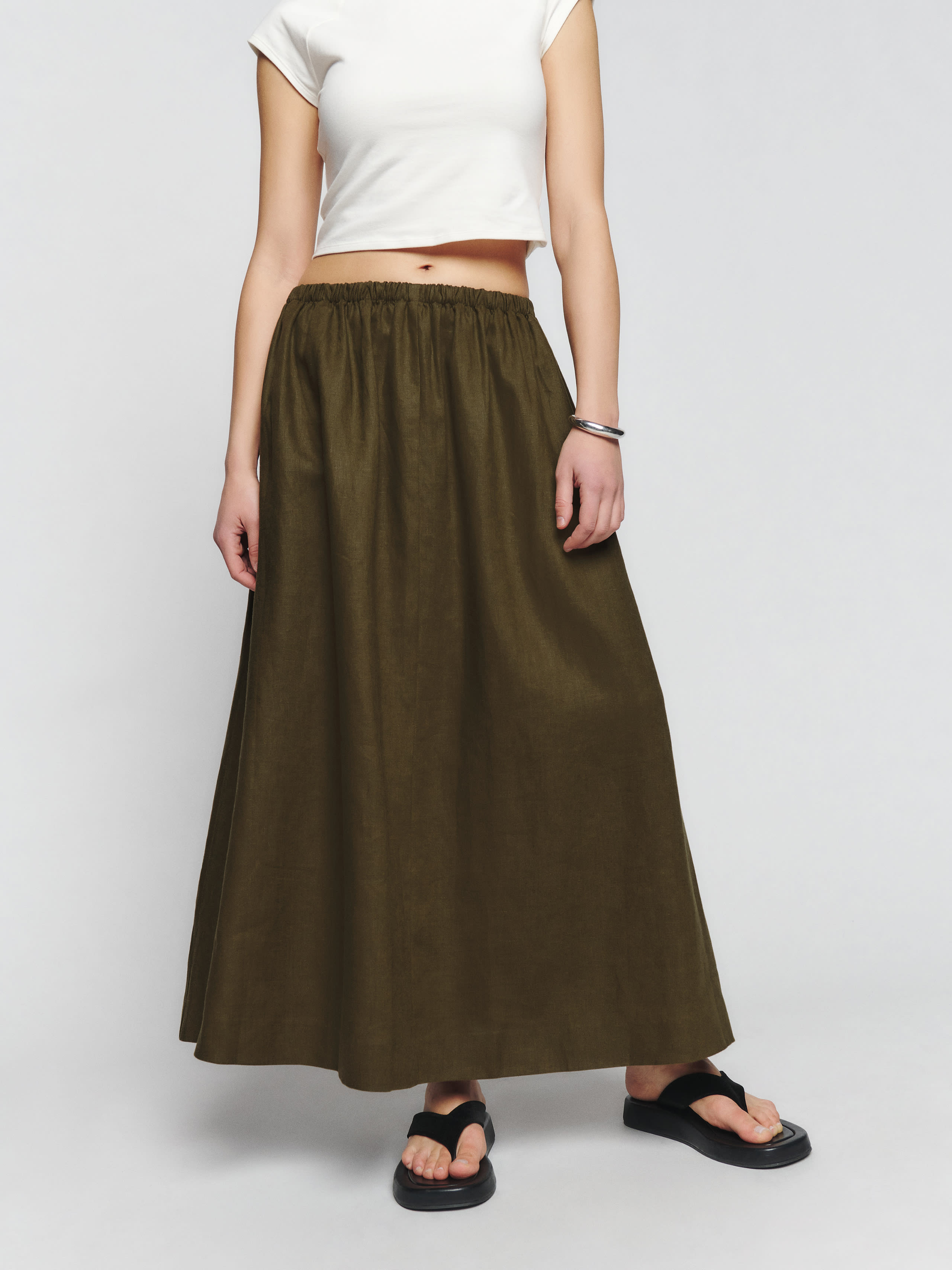 Carine Linen Skirt | Reformation (Global)