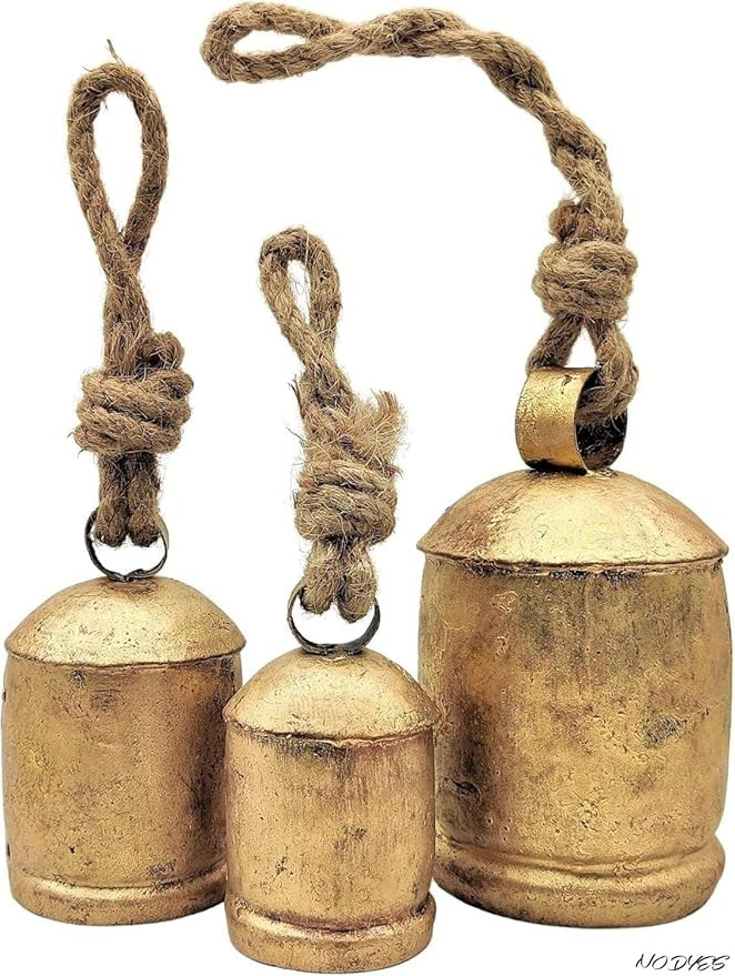 Set of 3 Giant Harmony Decorative Bells Vintage Rustic Home Decor Handmade Christmas Large Bells | Amazon (US)