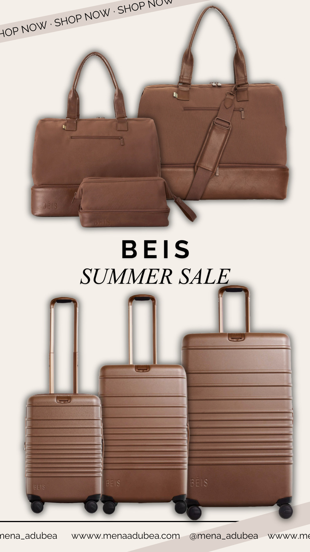 You know I love to travel in style and Beis does just that. I’ve been eyeing a luggage set and now is great time for you to grab yours with an exclusive LTK sale June 20-22, shop through LTK and get 15% off first order with promo code 

 

#LTKSummerEdit