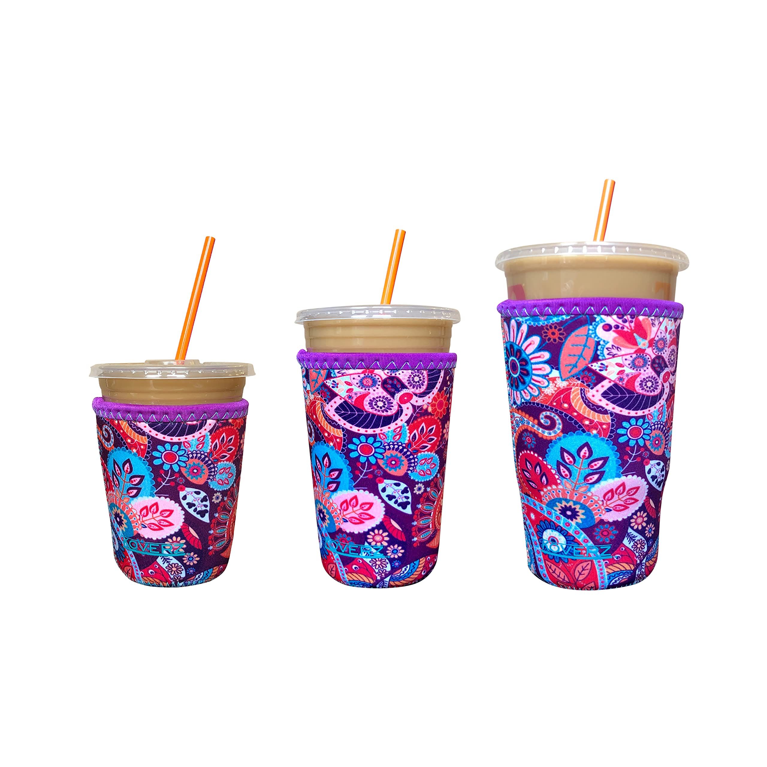 Koverz 3-Pack Iced Coffee Sleeve SET OF 3 - Paisley | Amazon (US)