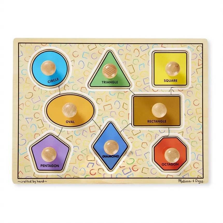 Melissa & Doug Geometric Shapes Large Peg Puzzle | Walmart (CA)