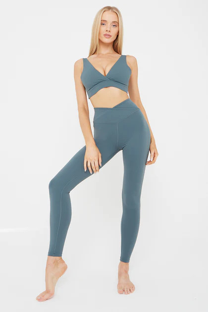DAYFLEX WRAP HIGH WAISTED LEGGING - LAKE GREEN | TALA (UK)