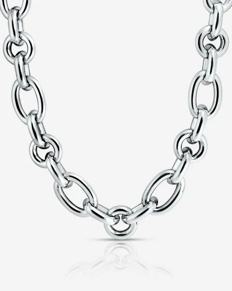 Statement Sterling - Oval Link Chain Necklace | Ring Concierge