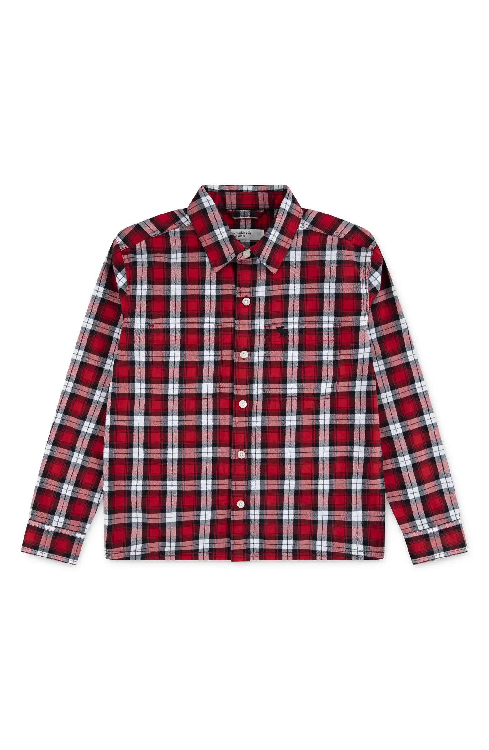abercrombie kids Kids' Plaid Flannel Button-Up Shirt | Nordstrom | Nordstrom