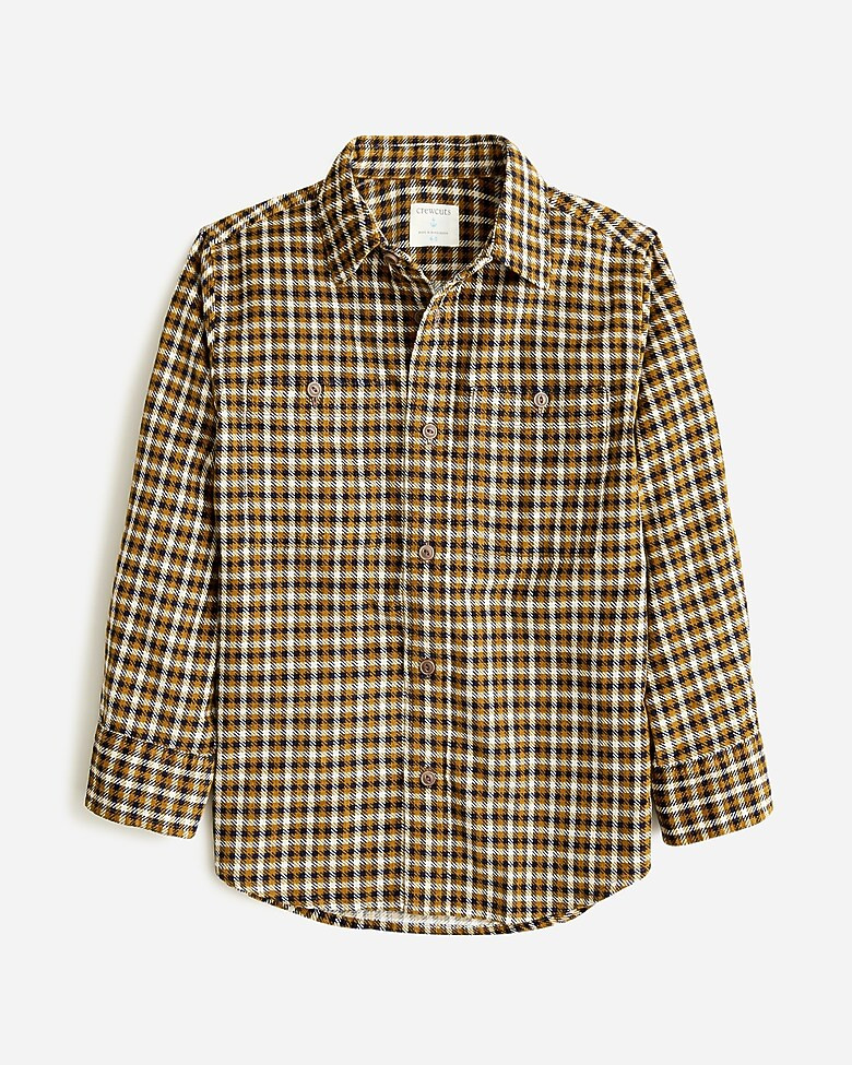 Wide-wale corduroy shirt-jacket in plaid | J. Crew US