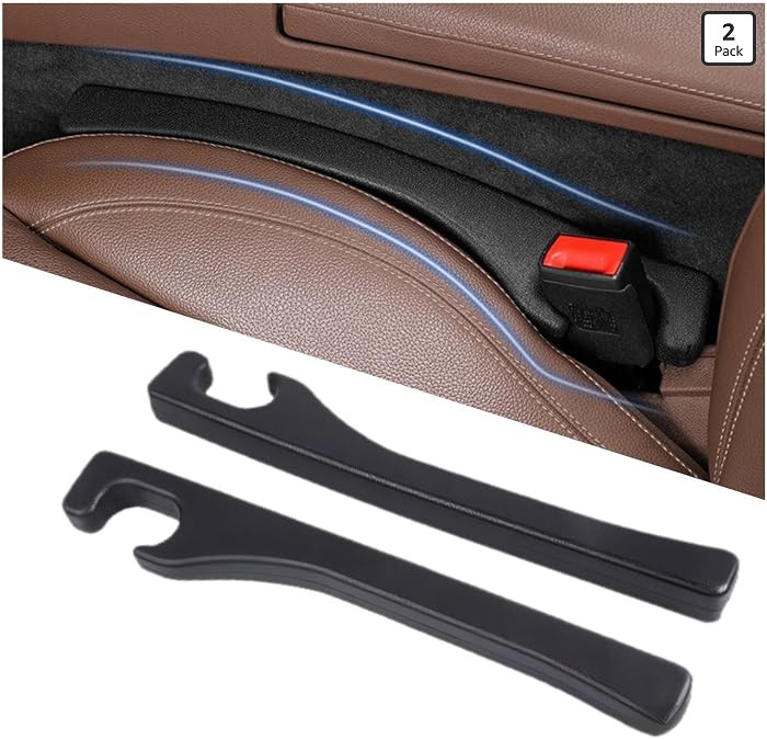Hiseanllo Car Seat Gap Filler 2 Pack, Universal Fit PU Leather Car Seat Gap Plug to Fill The Gap ... | Amazon (US)