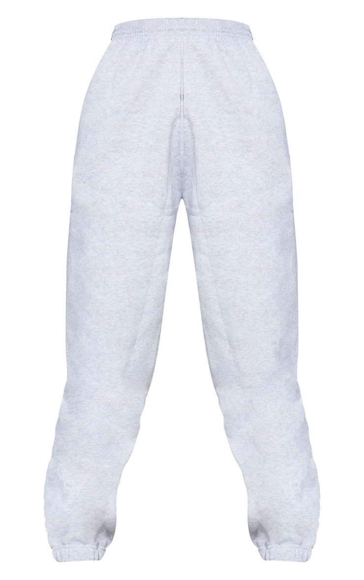 Ash Grey Sweat Cuffed High Waist Joggers | PrettyLittleThing US