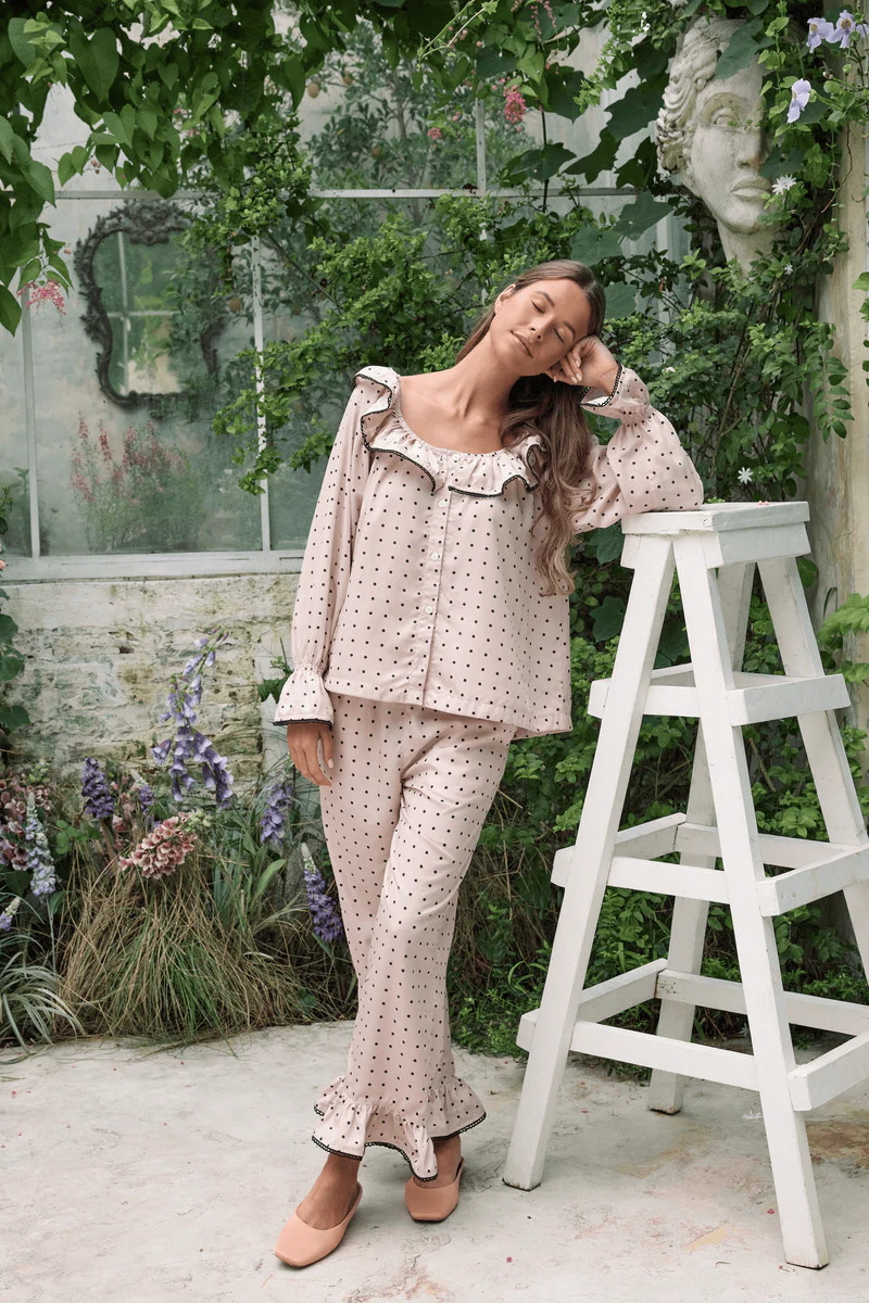 Jemima Sleep Set - Long - TENCEL™ Lyocell - Dot | Piyama US
