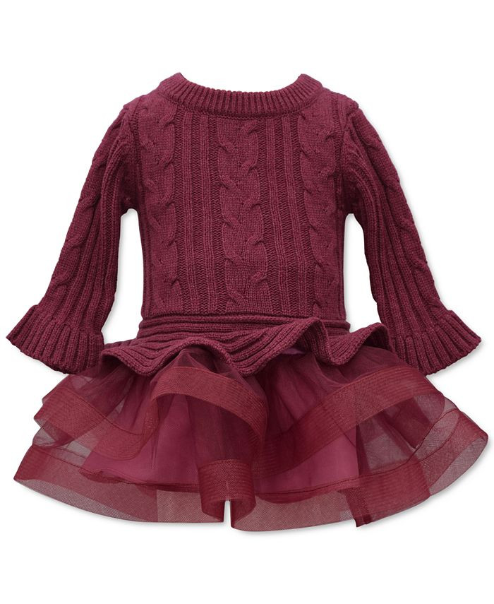 Bonnie Baby Baby Girls Layered-Skirt Sweater Dress & Reviews - Dresses - Kids - Macy's | Macys (US)