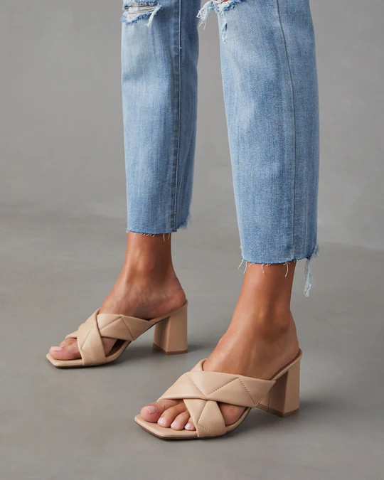 Santana Quilted Faux Leather Heels | VICI