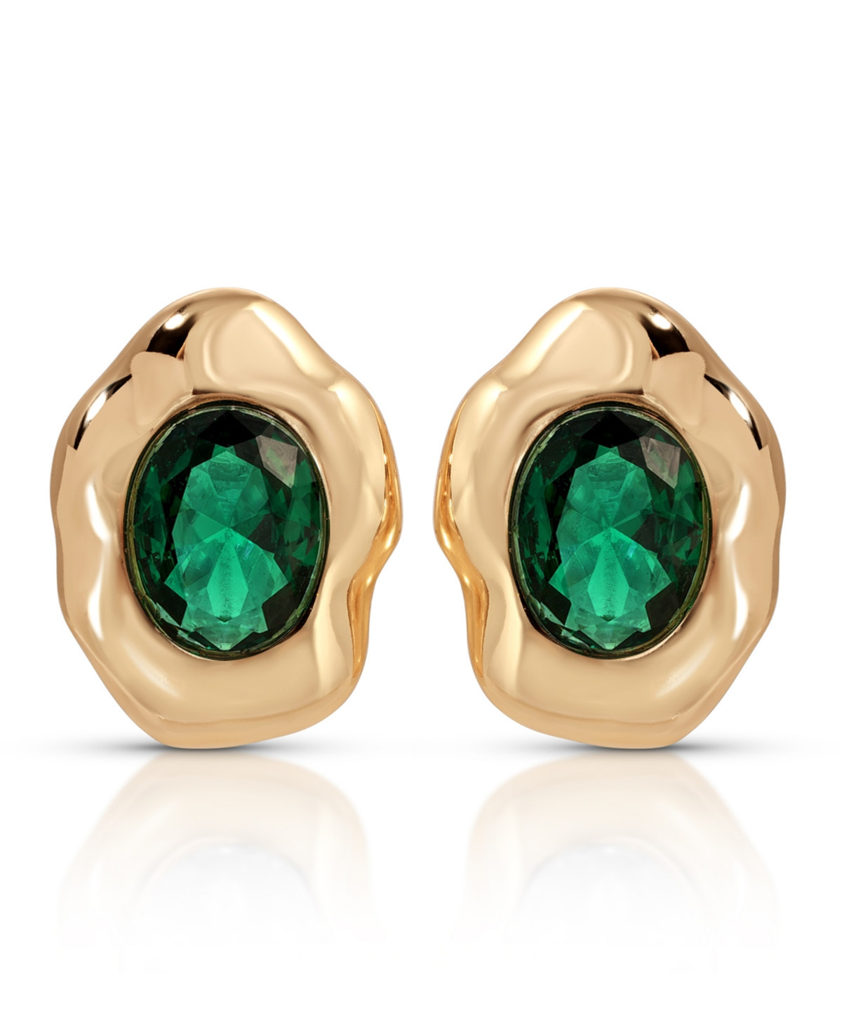 Ettika Molten Glow Crystal Stud Earrings - Green | Macy's