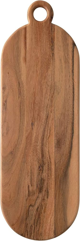 Creative Co-Op Acacia Wood Cheese Handle Cutting Board, 24" x 8", Brown | Amazon (US)