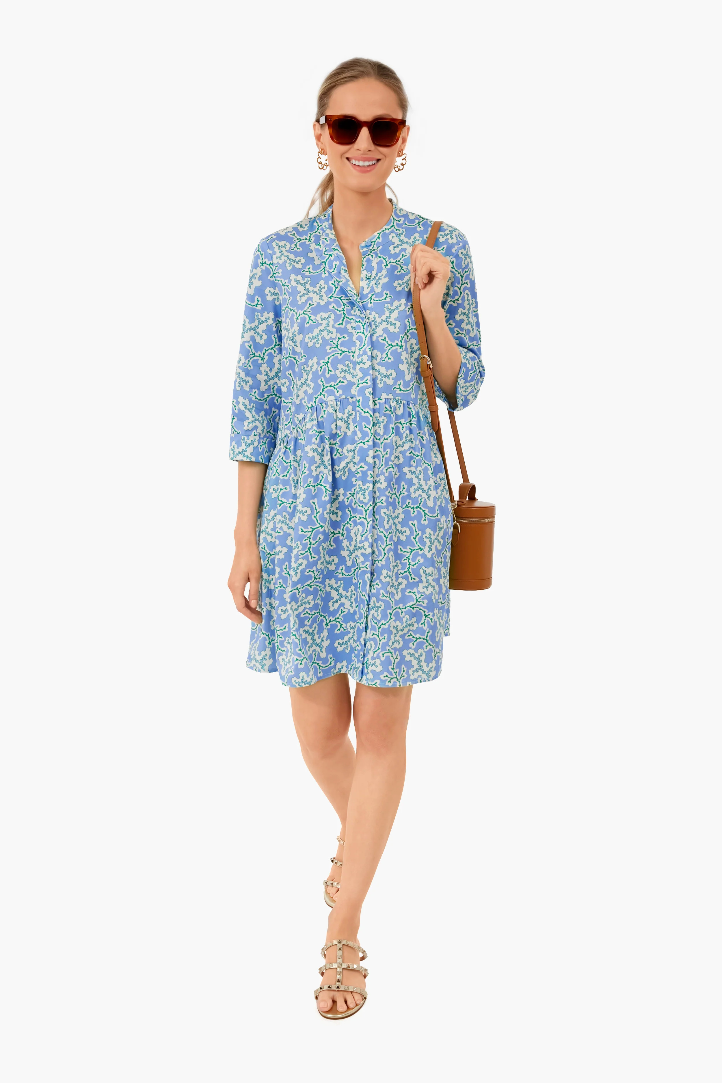 Retro Reef Royal Shirt Dress | Tuckernuck (US)