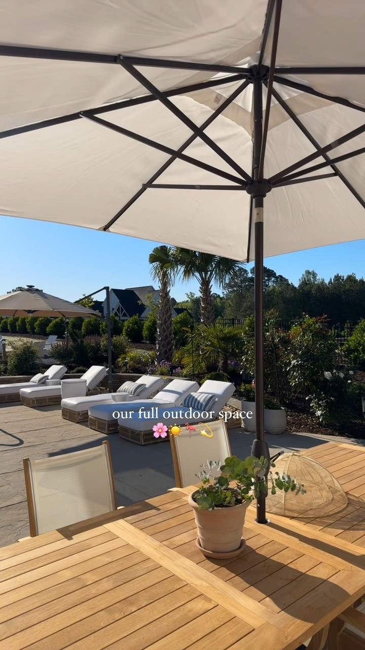 outdoor living dreams 💫 | sharing the full tour of our outdoor space, it has been a dream to design + see it come to life, still waiting on the outdoor kitchen portion to be complete (soon-ish 🤞🏼) for now we enjoy and soak up all the sunshine! 

save + share for inspo
you can shop the entire outdoor space w/ link in bio! 🫶🏼
#outdoorliving #outdoorspace #outdoordesign #pooldesign #patiodecor #outdoorproject #oasis #southernliving #summertime #serenaandlily 

#LTKstyletip #LTKSeasonal #LTKhome