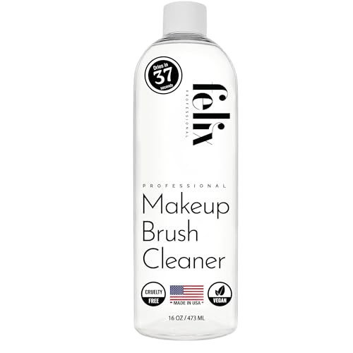 Felix Professional Makeup Brush Cleaner - Deep clean Rinse Free Quick Dry - Ideal for Cleaning and Odorizing Natural and Synthetic Make-up Brushes (16 fl oz) | Amazon (US)