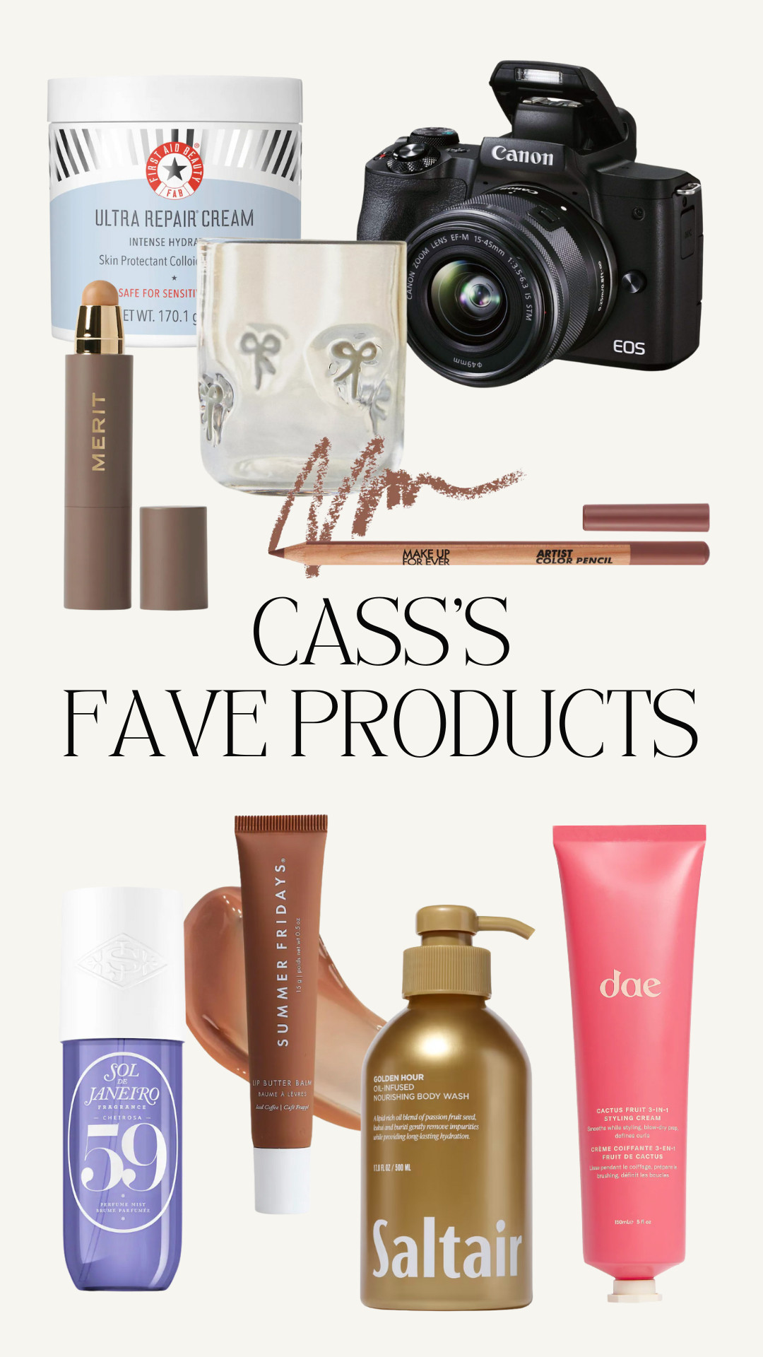 My favorite products! Including makeup, skincare, hair care, my favorite coffee glass, and my camera 🩷

#LTKSeasonal #LTKStyleTip