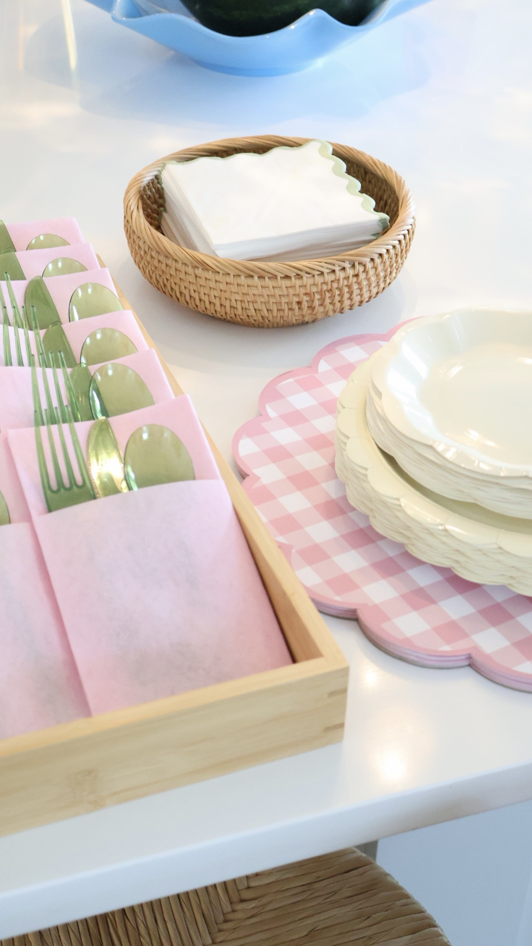 Decoration Details 🛶🎀🍒
Check out the cutest party supply finds from NatNarr on Amazon! Went with pink gingham placemats, scalloped sturdy paper plates, linen-feel paper napkins with utensil pocket, and wavy edge cocktail napkins for a celebratory cookout 🥂✨ 
If you're planning a birthday party, baby shower, bridal shower, or themed party, NatNarr has so many pretty yet practical (disposable) options to effortlessly elevate your next event  
#partysupplies #hosting #birthdayparty #decorations

#LTKHome #LTKdayinmylife #LTKTravel