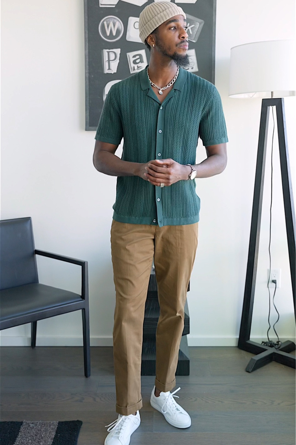 Spring outfit with knitted button up sweater polo. These are crazy on trend this spring!

#LTKmens