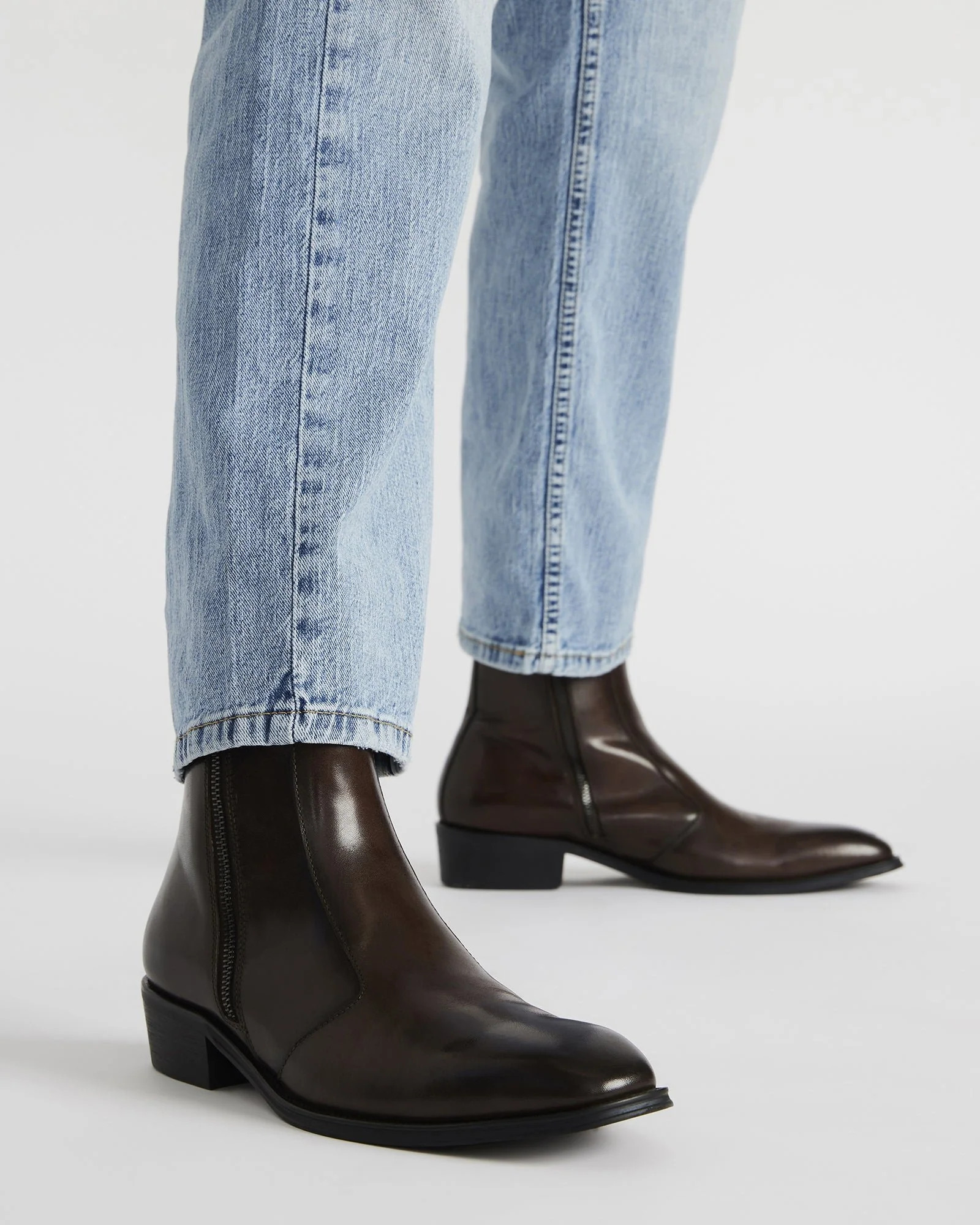 HAYNES Brown Leather Men's Ankle Boot | Steve Madden (US)
