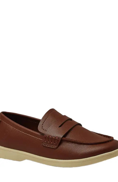 Lands' End Kids Slip On Everyday Penny Loafer in Rustic Brown at Nordstrom, Size 13 | Nordstrom