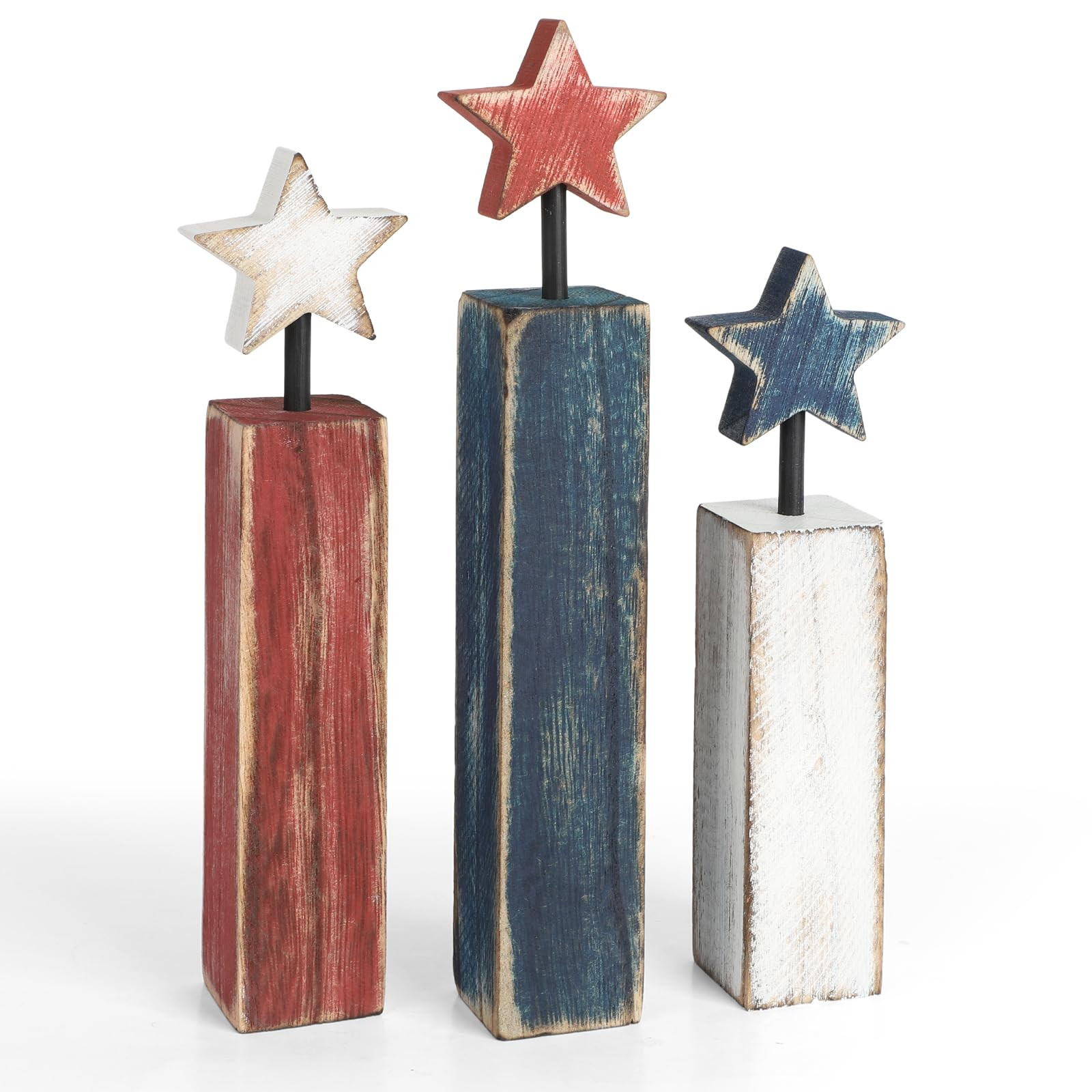 Amazon.com: 4th of July Table Decorations, 3Pcs Red White and Blue Decorations, Retro Patriotic Memorial Day Tiered Tray Decor, Labor Day Independence Day Fourth of July Decor for Home Office Shelf : Home & Kitchen | Amazon (US)