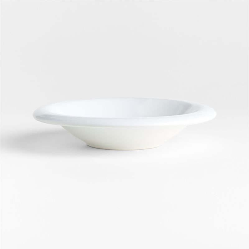 Caesna White Stoneware Low Bowl | Crate & Barrel | Crate & Barrel